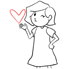 cartoon character drawing valentines