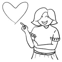 cartoon character drawing valentines