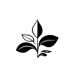 Elegant Monochrome Plant Illustration: Minimalist Botanical Line Art Design, Perfect for Nature-Inspired Decor and Graphic Projects