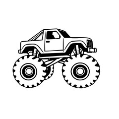 Monster Truck: A Powerful Off-Road Vehicle Illustration