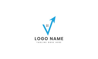 Vector v Logo template design