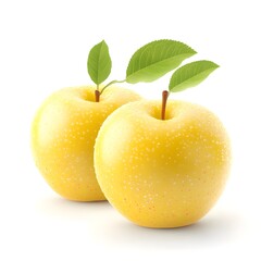 Fresh apple isolated on clean white background Generative Ai.