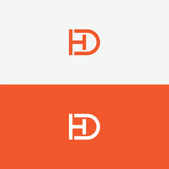 Abstract DH, HD, D, H Letters Logo Monogram icon. Initial Letter HD Logo. HD Stock Letter Logo design.