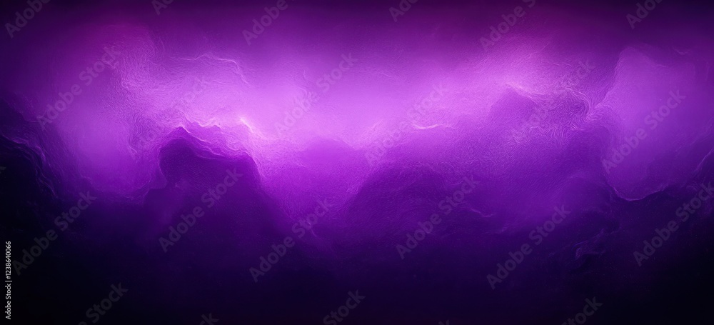 Poster elegant deep purple background with black border and bright center for paper and website design