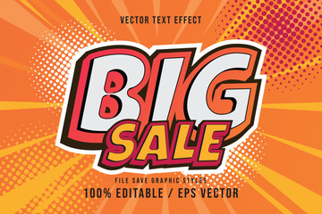 big sale text effect template editable vector