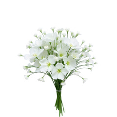 Obraz premium delicate bouquet of white flowers, symbolizing peace, purity, and grace perfect for weddings, sympathy, floral decor and serene aesthetic arrangements