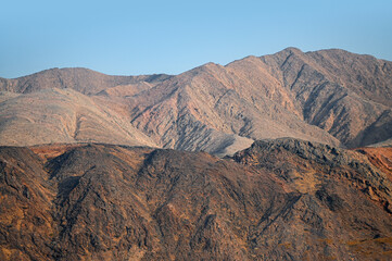Oman landscape with mountains and hills