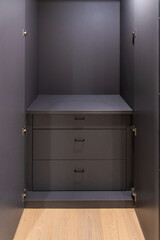 Chest of drawers at the closet in the bedroom
