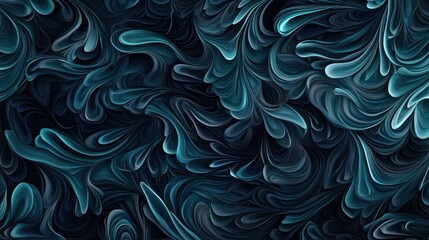 Dynamic flowing curved lines in shades of blue and turquoise