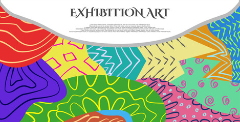 Colorful Abstract Banner Template with Text for Web Design, Landing page, or Print Material.