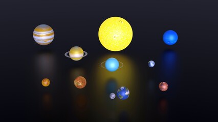 Solar planets background