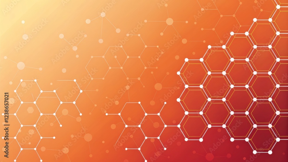 Poster gradient modern background, abstract molecular structure background design