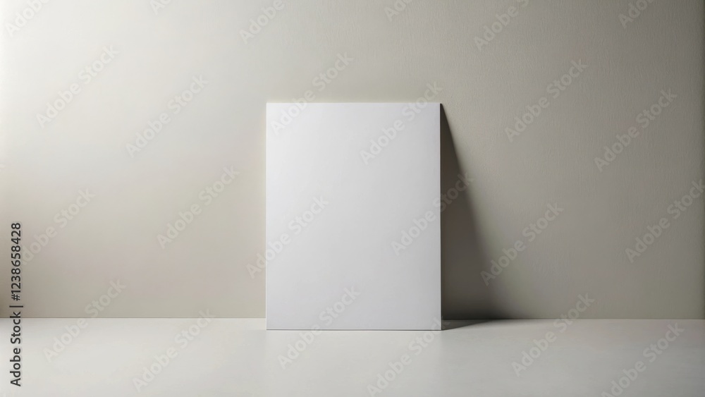 Aufkleber blank vertical rectangle on neutral background for design presentation