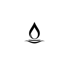 Water Drop and Wave Abstract Logo Design: Nature, Purity, and Hydration Symbol