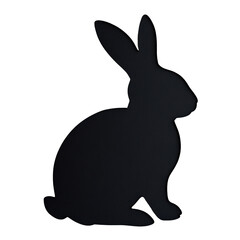 Obraz premium Rabbit silhouette on a white background for design purposes