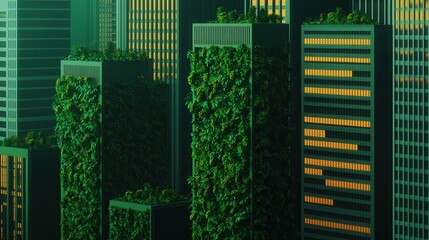 Urban Greenery and Eco-Friendly Architecture in Modern Cityscape