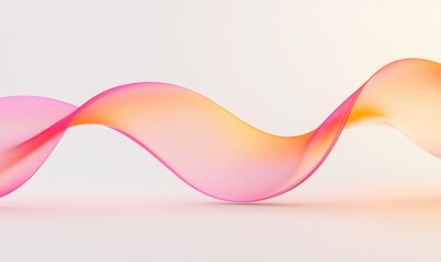 Abstract flowing pink and orange wave.