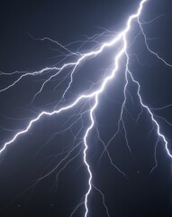 White blinding lightning arcs illuminating the darkness abstract background
