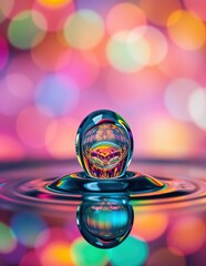 "Crystal Droplet Symphony – A Macro Wonderland"