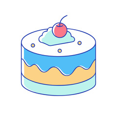 cake icon, cake vector illustration-simple illustration of cake, perfect for cake logos and icons