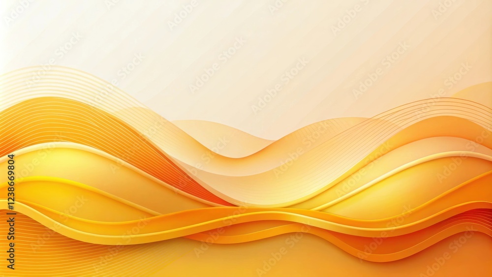 Poster abstract golden wave background design with smooth curves and subtle lines