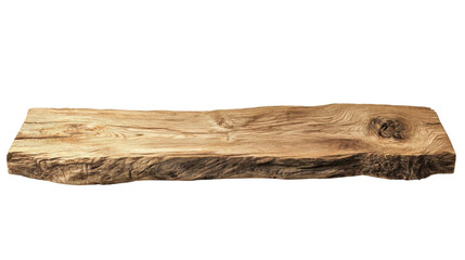 Fototapeta premium Rustic wooden plank showing natural grain and texture on transparent background