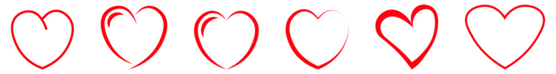 Heart shape symbol ,Heart line icon, Heart icon for Valentine's day