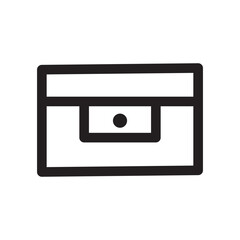 Treasure chest vector icon. filled flat sign for mobile concept and web design.