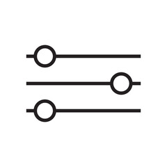 Settings sliders icon Flat fill set collection