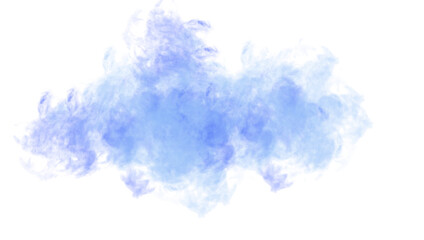 Watercolor paint stains on transparent background