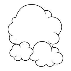 Obraz premium Illustration of clouds. Cartoon cute image of overcast sky.