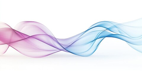 Obraz premium Abstract flowing purple and blue waves on white background.