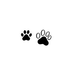 Paw Prints: Simple Black and White Animal Tracks Graphic Design