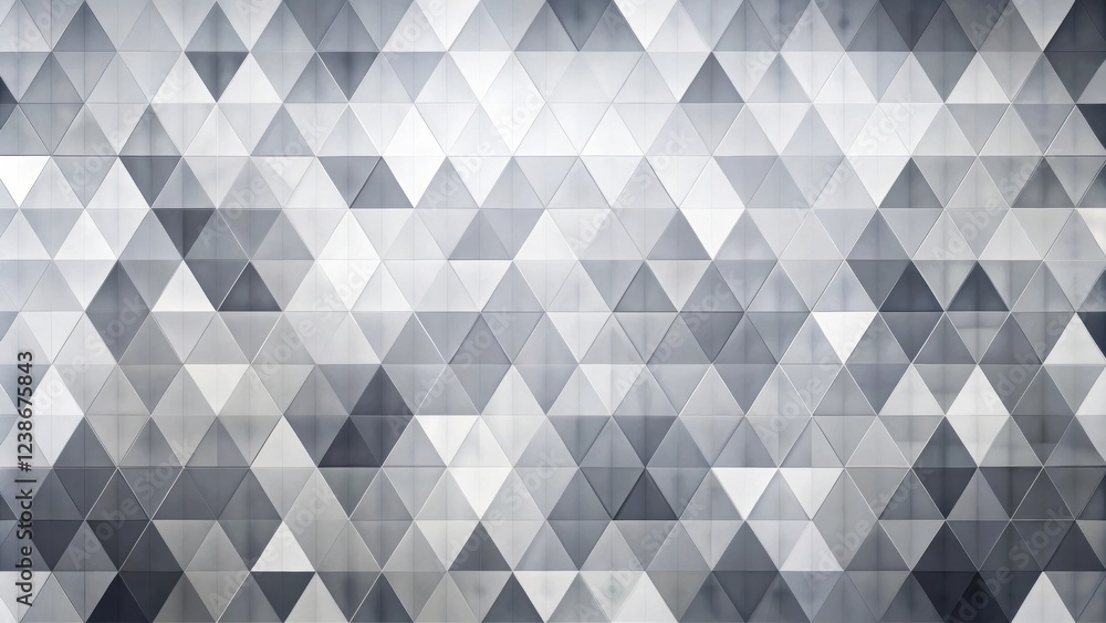 Aufkleber abstract geometric pattern of interlocking triangles in shades of gray