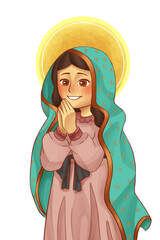 Our Lady of Guadalupe Digital Painting Illustration
