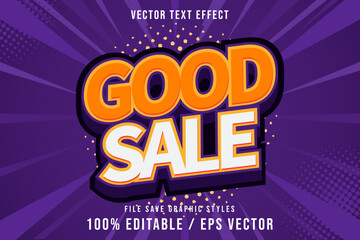 Premium Good Sale text effects can be edited again, suitable poster, template white background.
