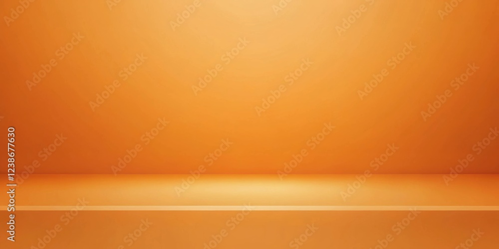 Poster Empty amber shelf against a smooth wall background ideal for product display and showcasing merchandise