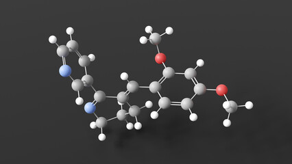 gts-21 molecule 3d, molecular structure, ball and stick model, structural chemical formula antipsychotics