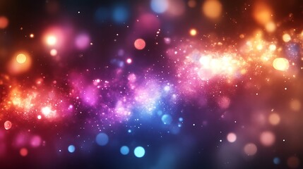 Abstract Colorful Lights Sparkle Background