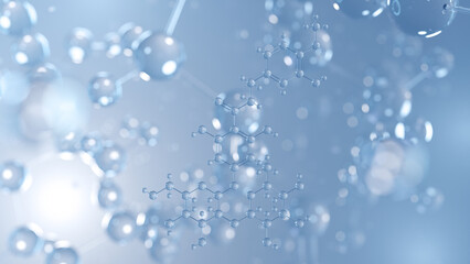 neohesperidin dihydrochalcone molecular structure 3d, e959, structural chemical formula view from a microscope