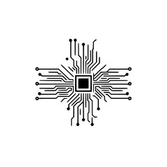 Abstract Microchip Circuit Board Technology Design: Minimalist Network Connectivity System