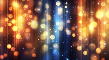 Obraz premium bright background of colorful particles, universal tech background with blurred particles in bright glowing colors