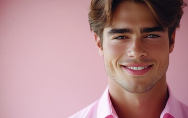 A man with a color shirt