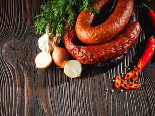 Smoked Sausage Spicy, Sliced, and Flavorful Meat Delicacy