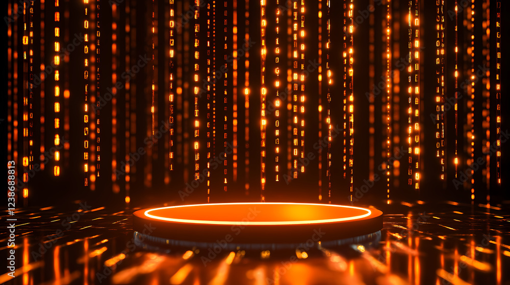 Poster futuristic data matrix platform