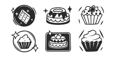 Hand-Drawn Bakery Shop Illustration Collection – Sweets, Pastries & Baking Goods