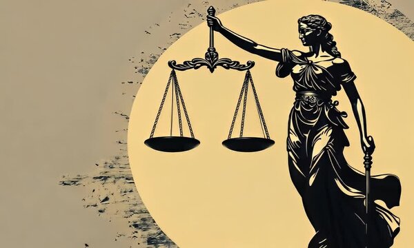 Lady Justice scales judgment legal background justice system concept