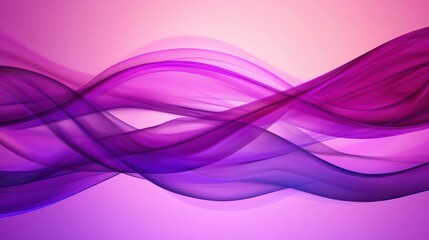 Elegant Overlapping Neon Purple Waves with Subtle Lighting Creating a Futuristic Glow