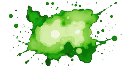 Obraz premium Green paint splash isolated background