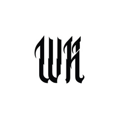 WH monogram logo design letter text name symbol monochrome logotype alphabet character simple logo